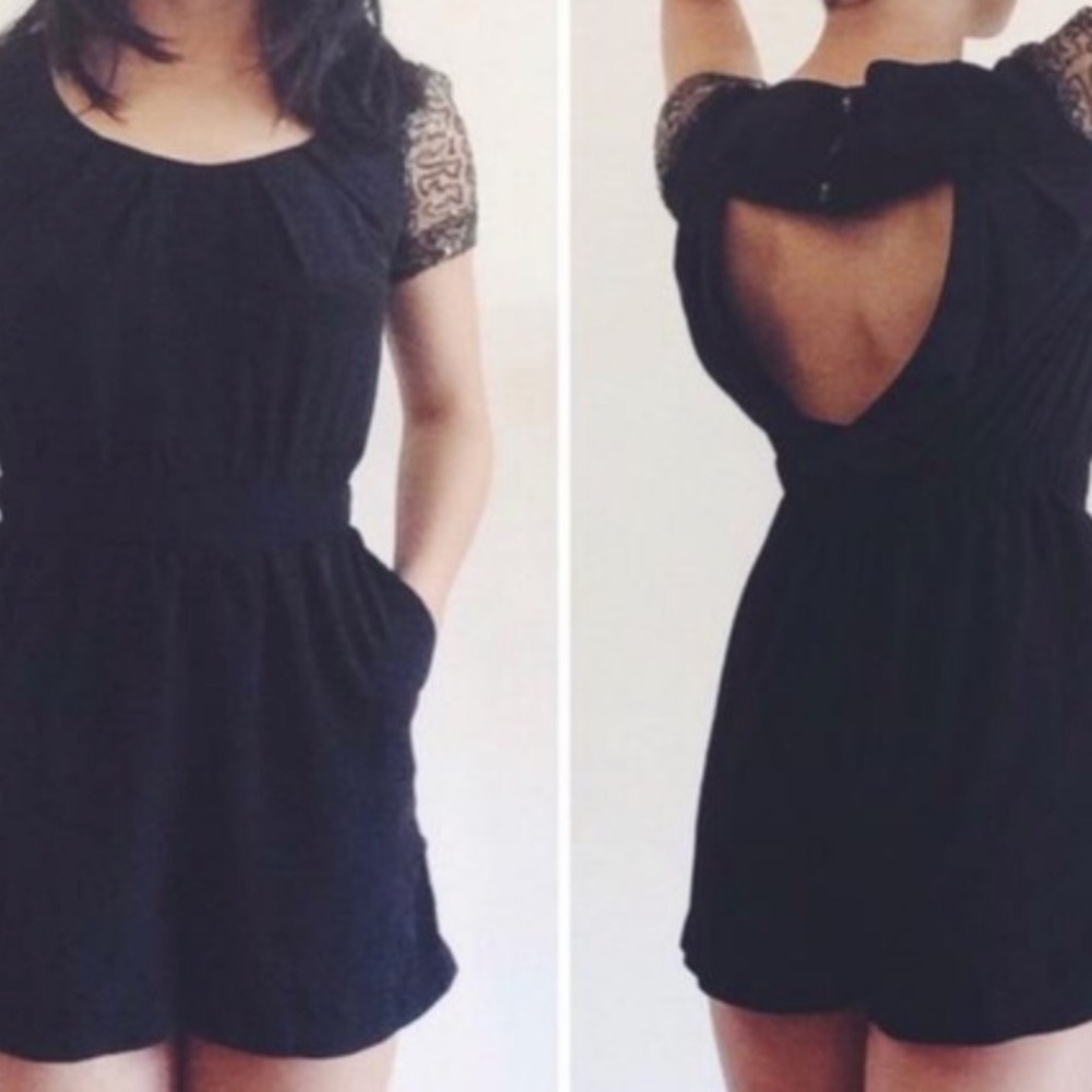 BCBGeneration Gold Sequin Sleeve Romper - Picture 2 of 6